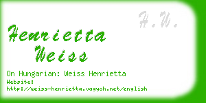 henrietta weiss business card